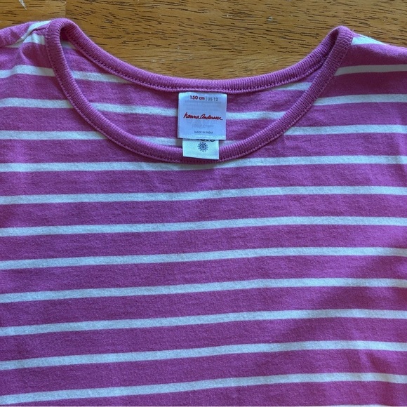 Hannah Anderson Long Sleeve Dress Rainbow Pink Stripe Size 12 - 150 cm - Picture 9 of 12